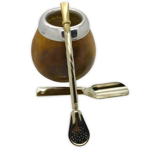 A great set (gourd and bombilla) to drink Yerba Mate Tea